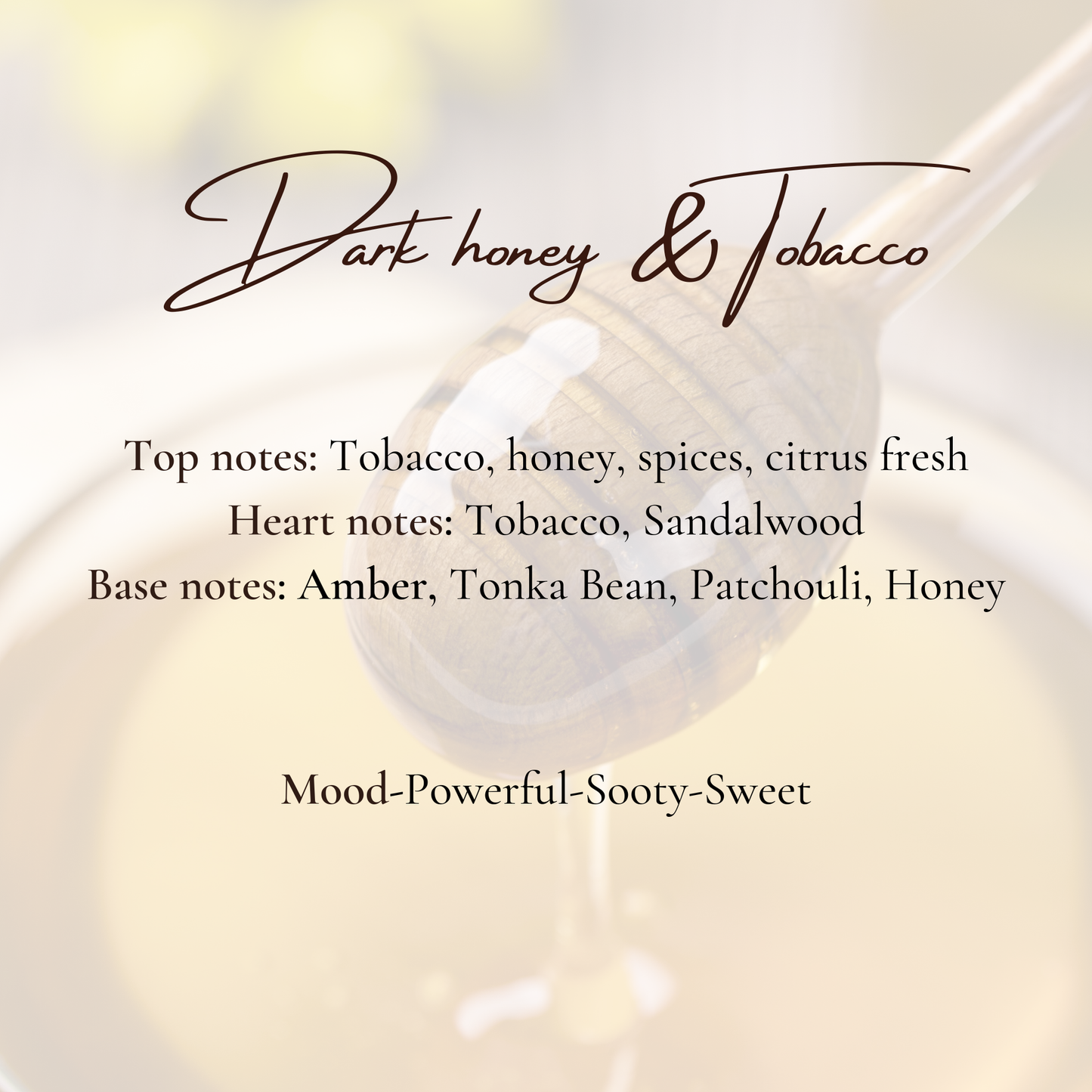 Classics collection - Dark Honey & Tobacco Scented Candle