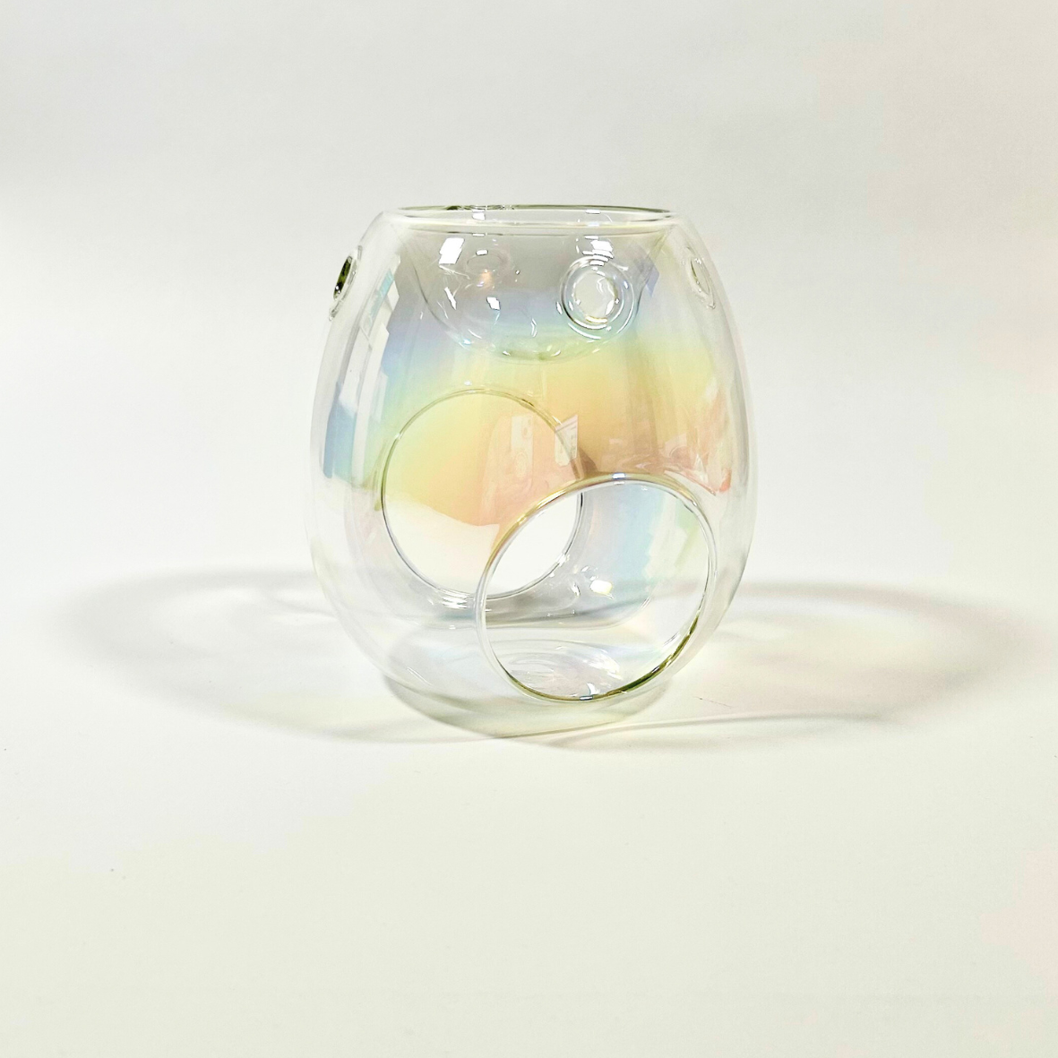 Glass wax-melt burner