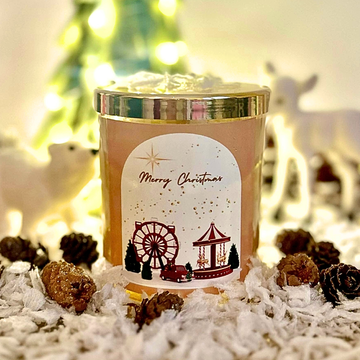 Winter Glow collection- Dark honey & Tobacco Scented Candle